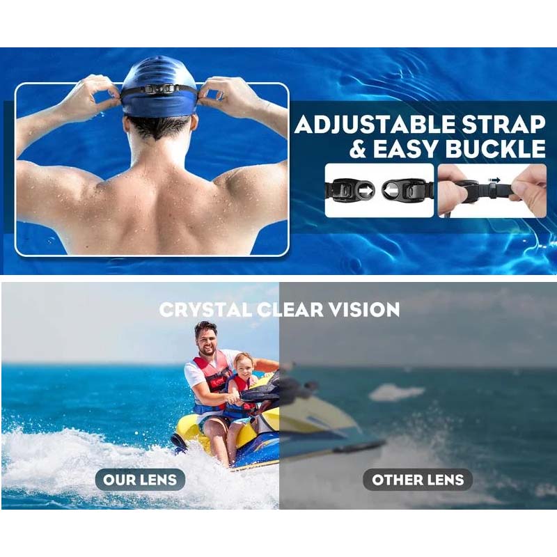 Amtn Club | Wide View Anti-Fog Swim Goggles – Clear Vision for Swimming Training