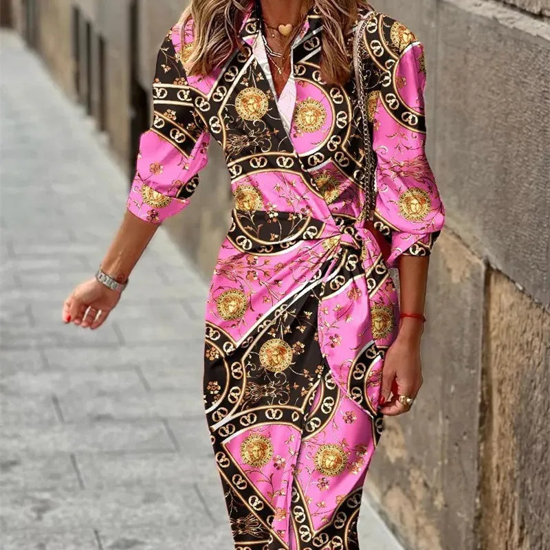 Vespera | Women’s Printed Wrap Dress