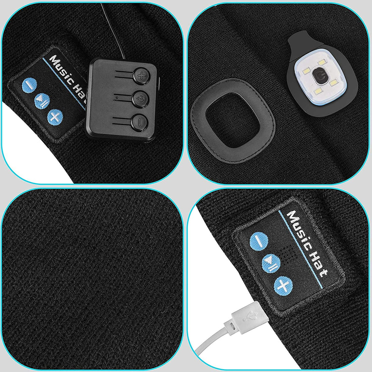 Koadclo | Bluetooth Beanie Hat with Light – Wireless Headphones Beanie for Winter & Hands-Free Calling