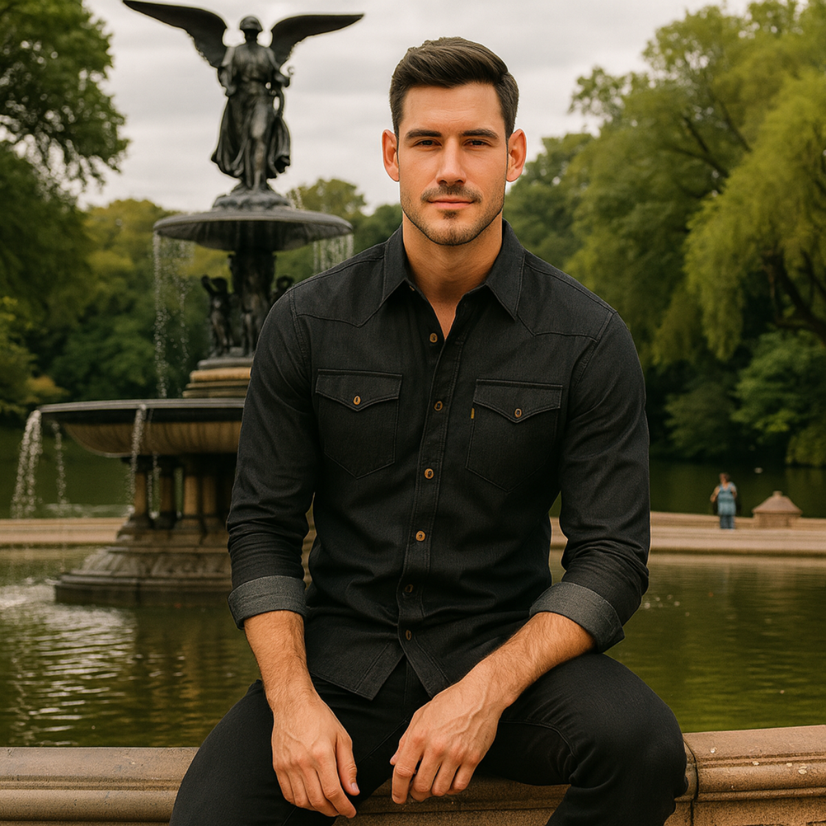 Ashlin | Men’s Denim Casual Shirt