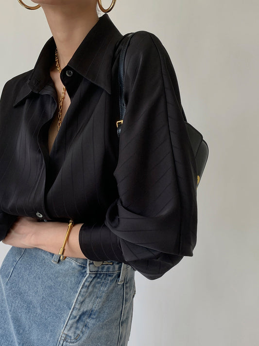 Charlotte Oversized Button Up Collared Shirt for Women Casual Wear