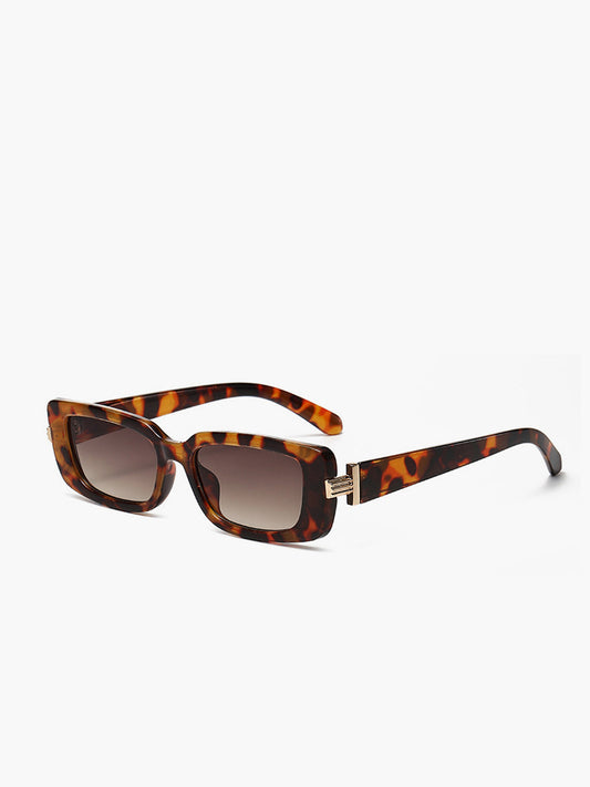 Leopard Printed Square Sunglasses for Women UV Protection