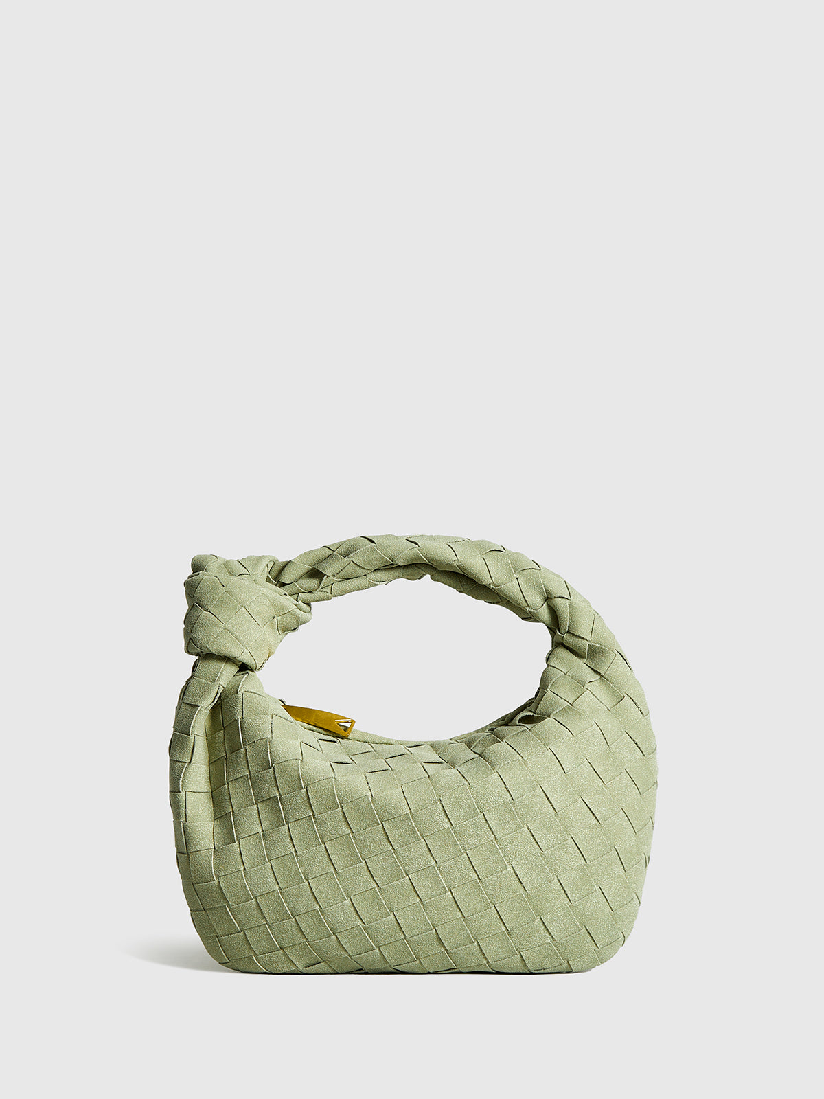 Rounded Woven Knotted Bag with Adjustable Strap Handmade