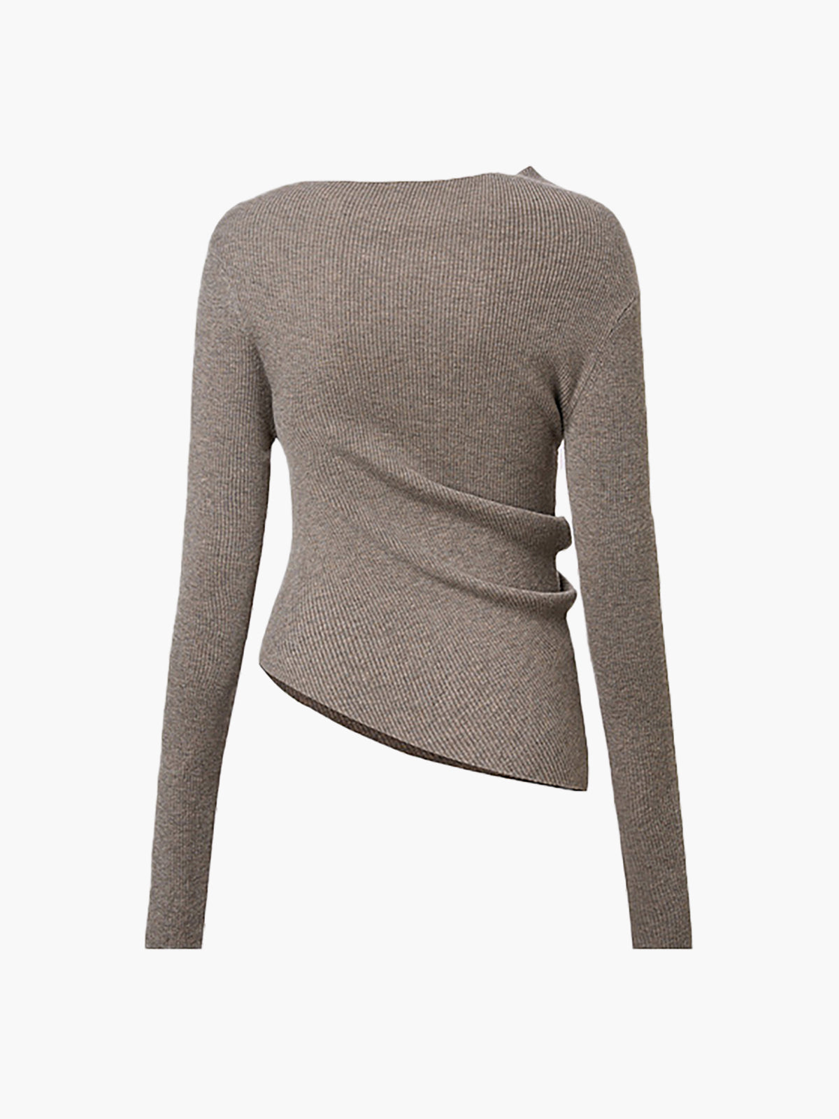 Wool-Blend Asymmetrical Sequins Knit Top for Women, Elegant Party Wear