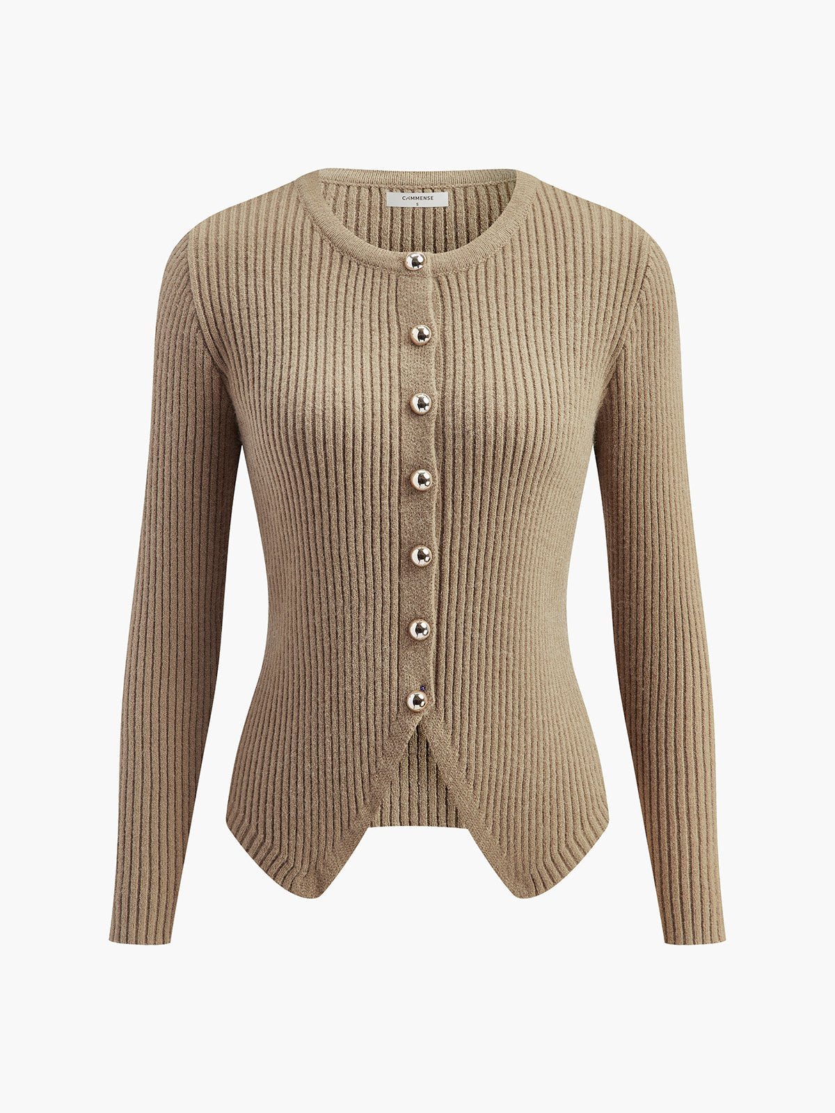 Button Down Split Cardigan with Pockets Lightweight