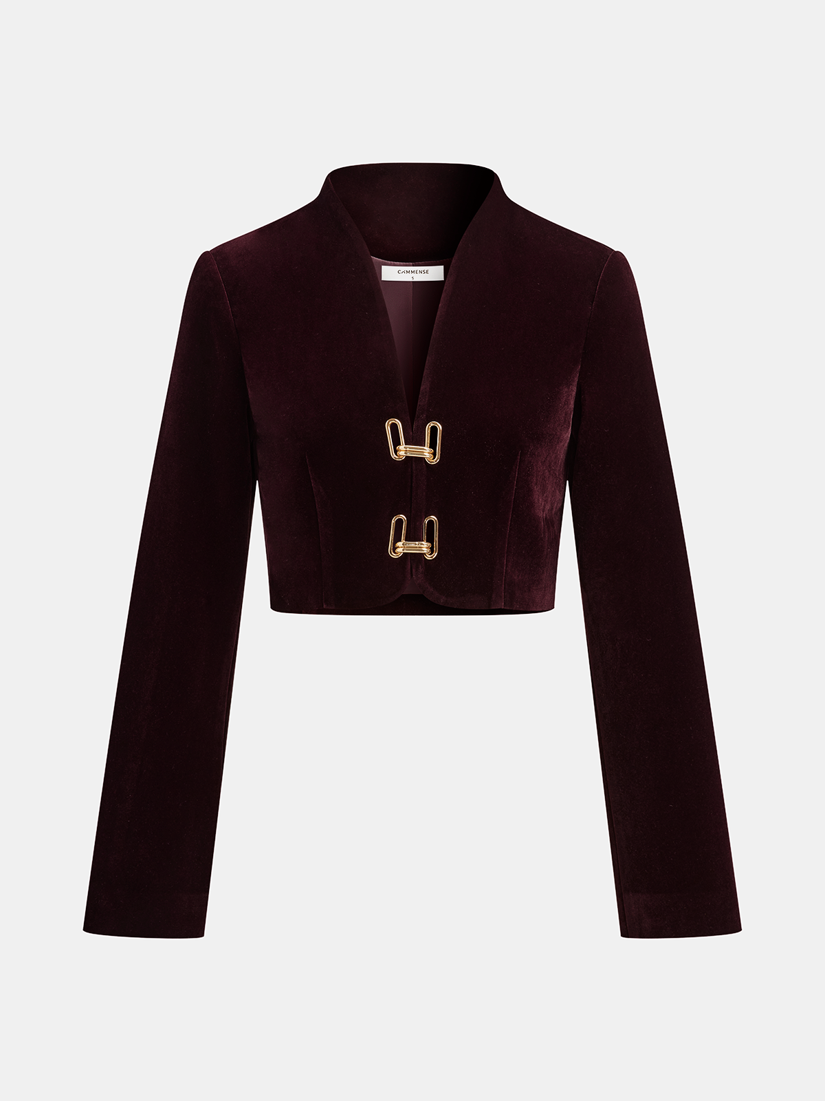 Enhanced Durability Metal Buckle Corduroy Stand Collar Jacket for Men