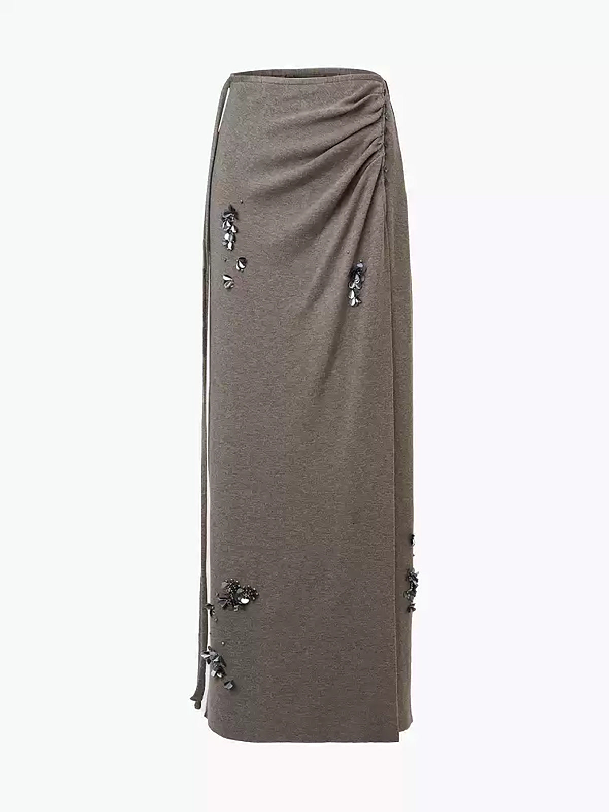 Wool-Blend Sequins Knit Top & Skirt Set for Women Winter Fashion