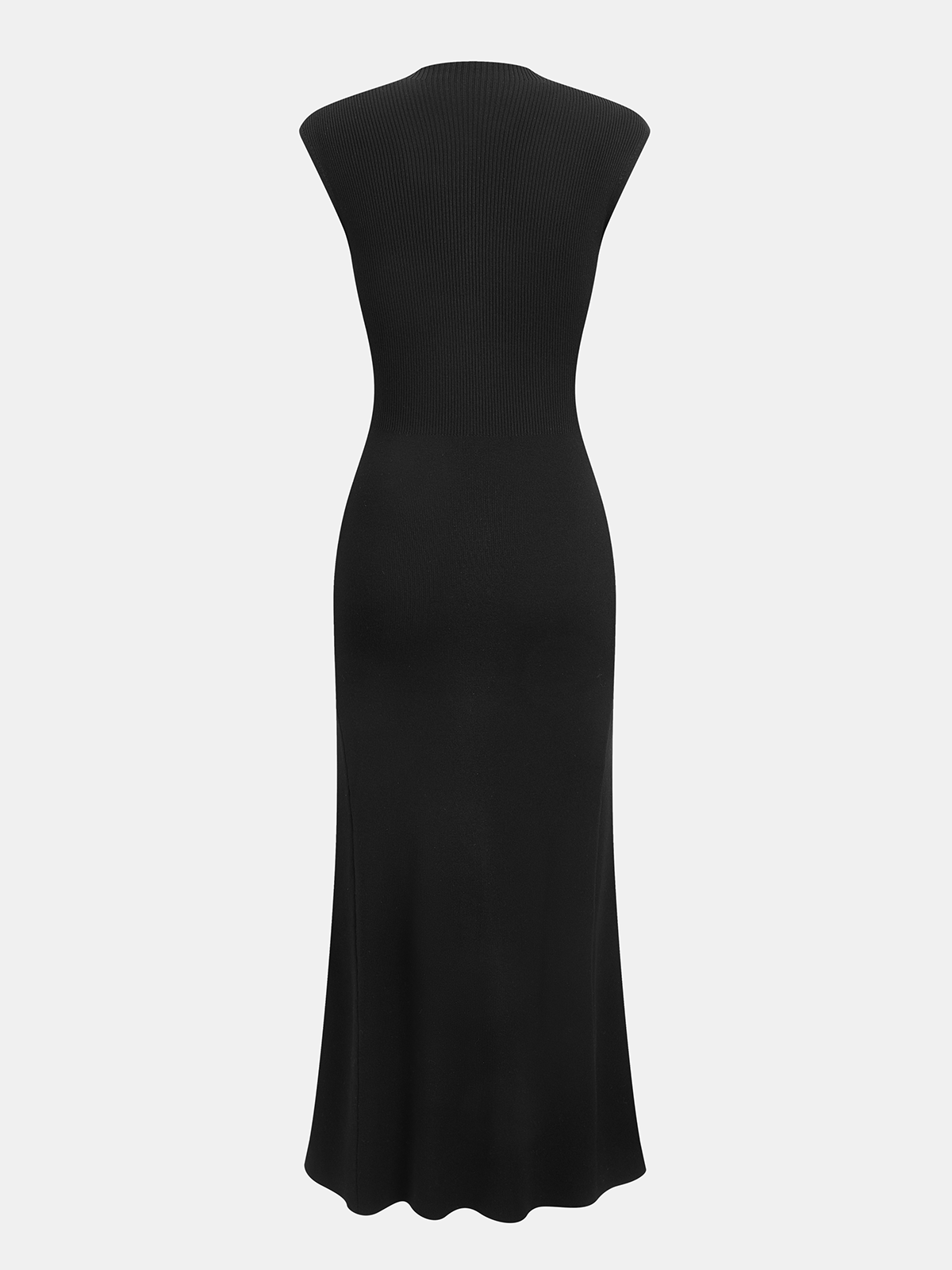 Button Detail Cap Sleeve Rib Knit Maxi Dress for Women, Comfortable Stretch Fit