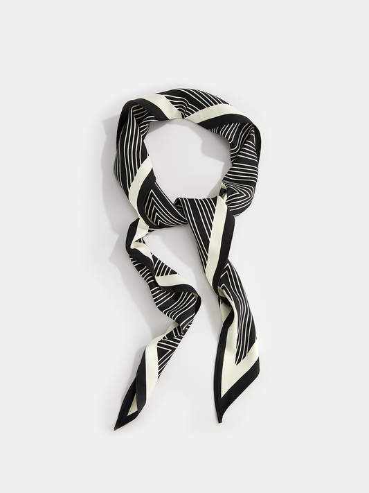 Geometric Striped Triangular Scarf Lightweight Versatile Accessories for All Seasons