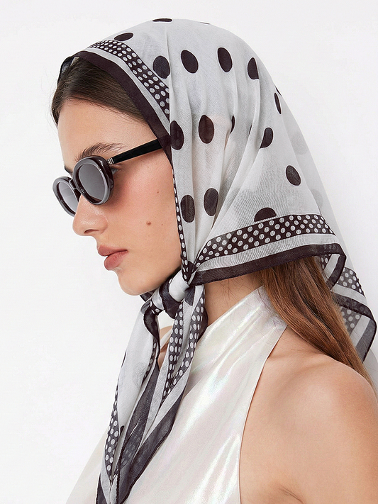 Polka Dot Fashion Scarf Versatile Lightweight Accessory