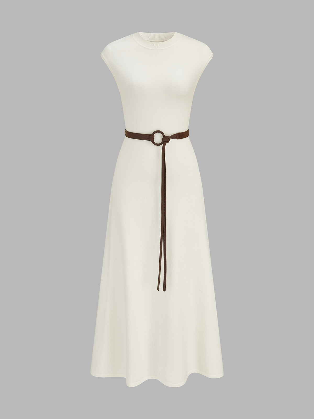 Sleeveless Knit Belted Maxi Dress | Women's Casual Summer Apparel