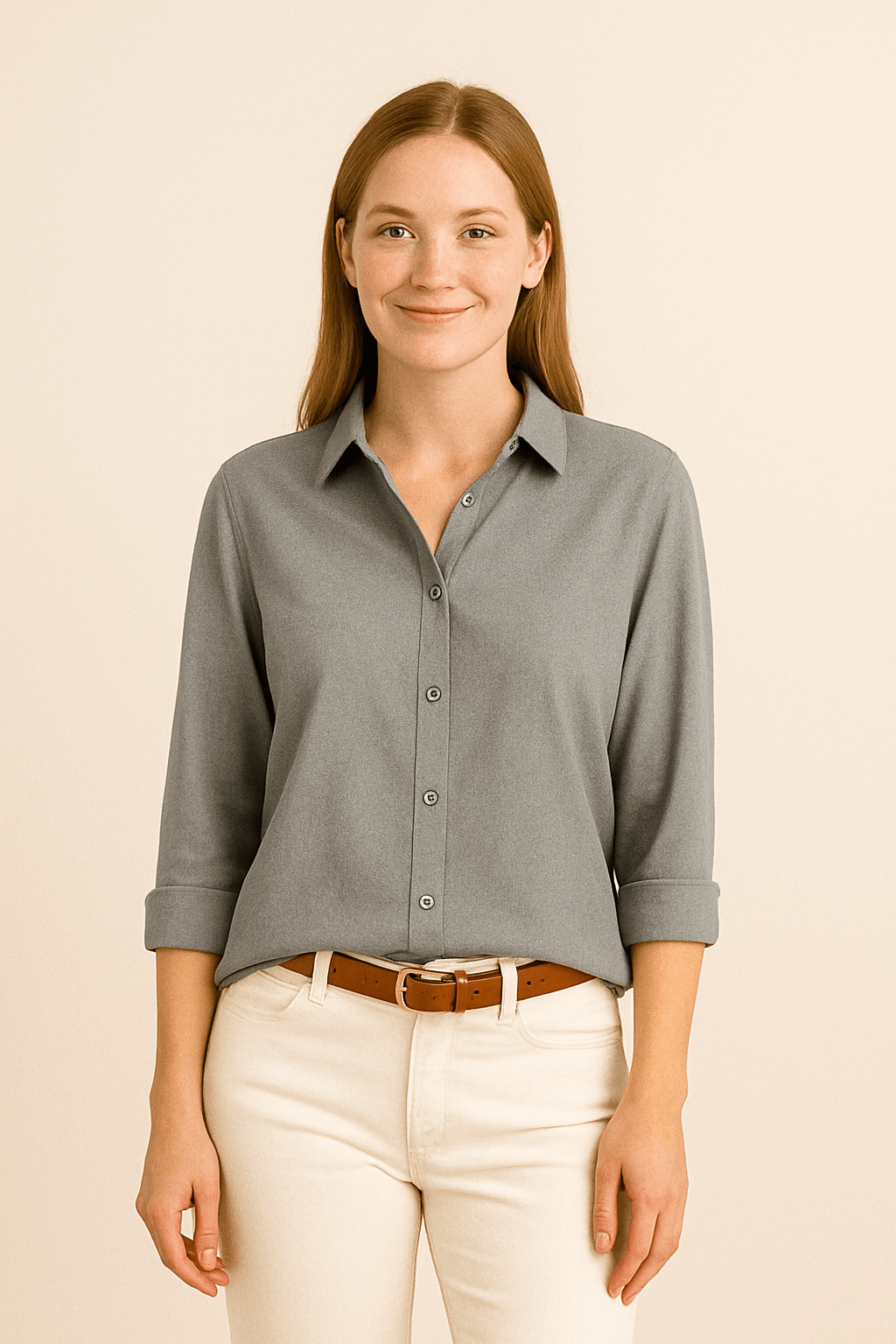 Yalina | Women’s Satin Blouse – Elegant Draped Finish